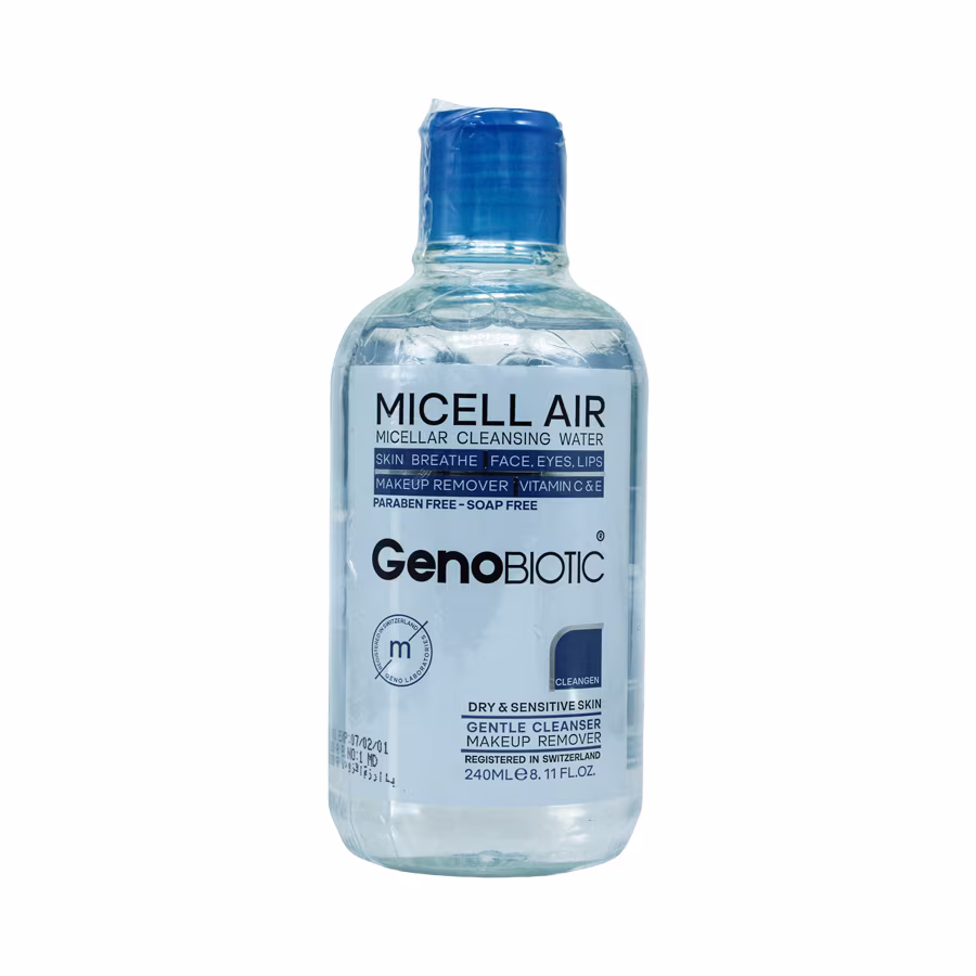 محلول پاک کننده آرایش میسلار ژنوبایوتیک برای پوست خشک و حساس