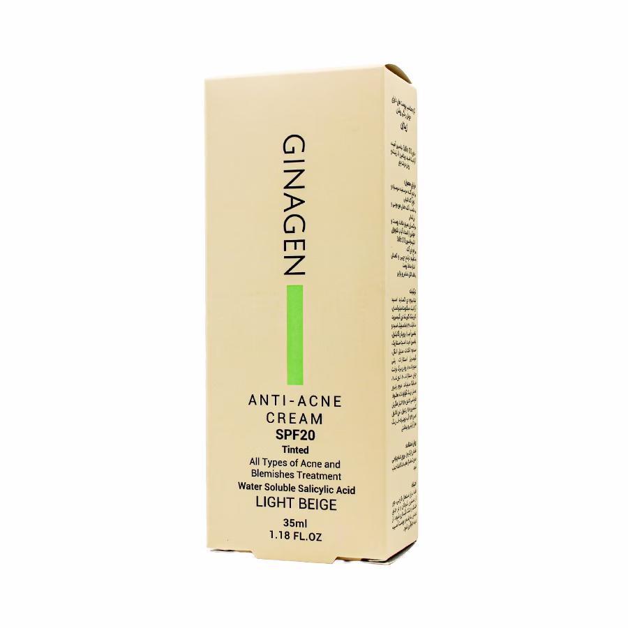 کرم ضد جوش رنگی ژیناژن بژ روشن اس پی اف 20 - yxl