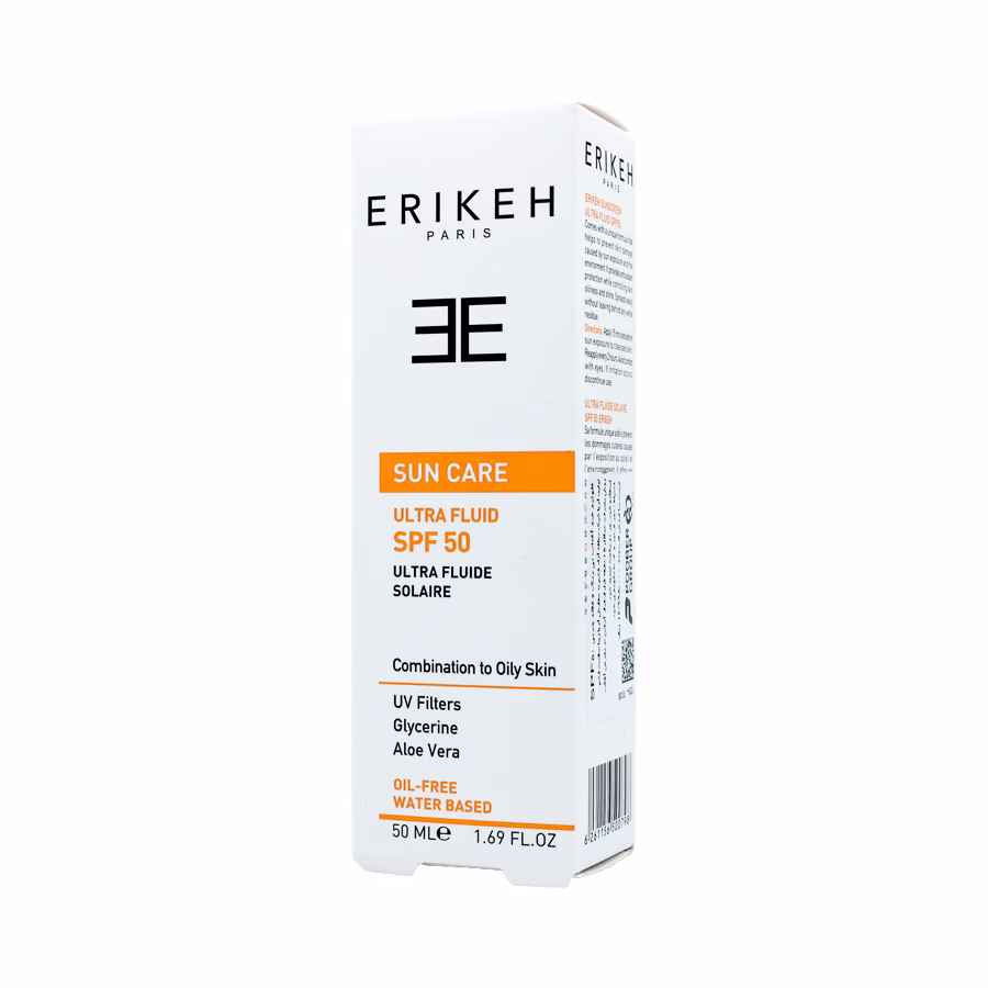 فلوئید ضد آفتاب اریکه بی رنگ و فاقد چربی اس پی اف 50 برای پوست مختلط تا چرب
