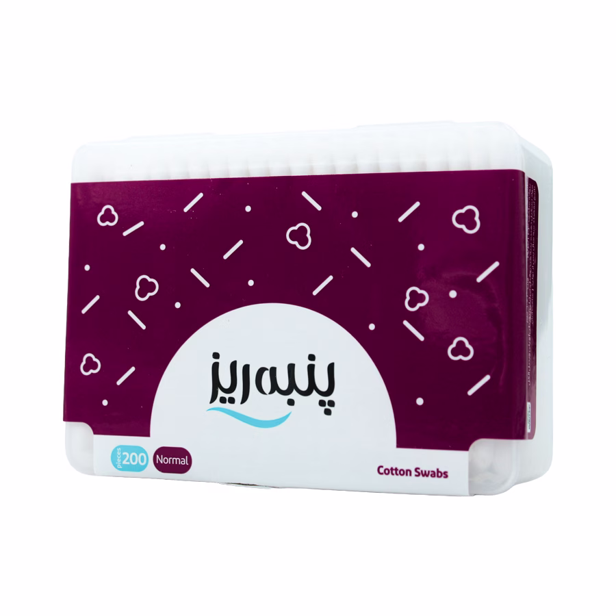 گوش پاک کن مکعبی پنبه ریز 200 عدد - myz