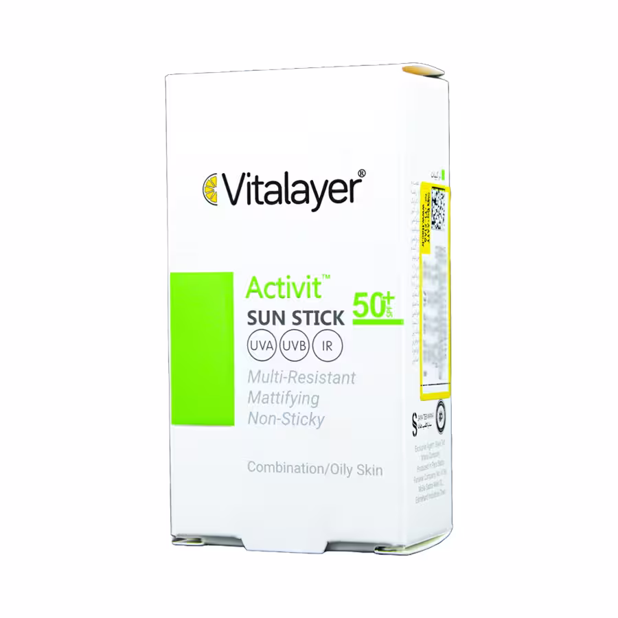 ضد آفتاب استیکی اکتیویت ویتالیر مناسب پوست مختلط و چرب با اس پی اف 50 - 1a9
