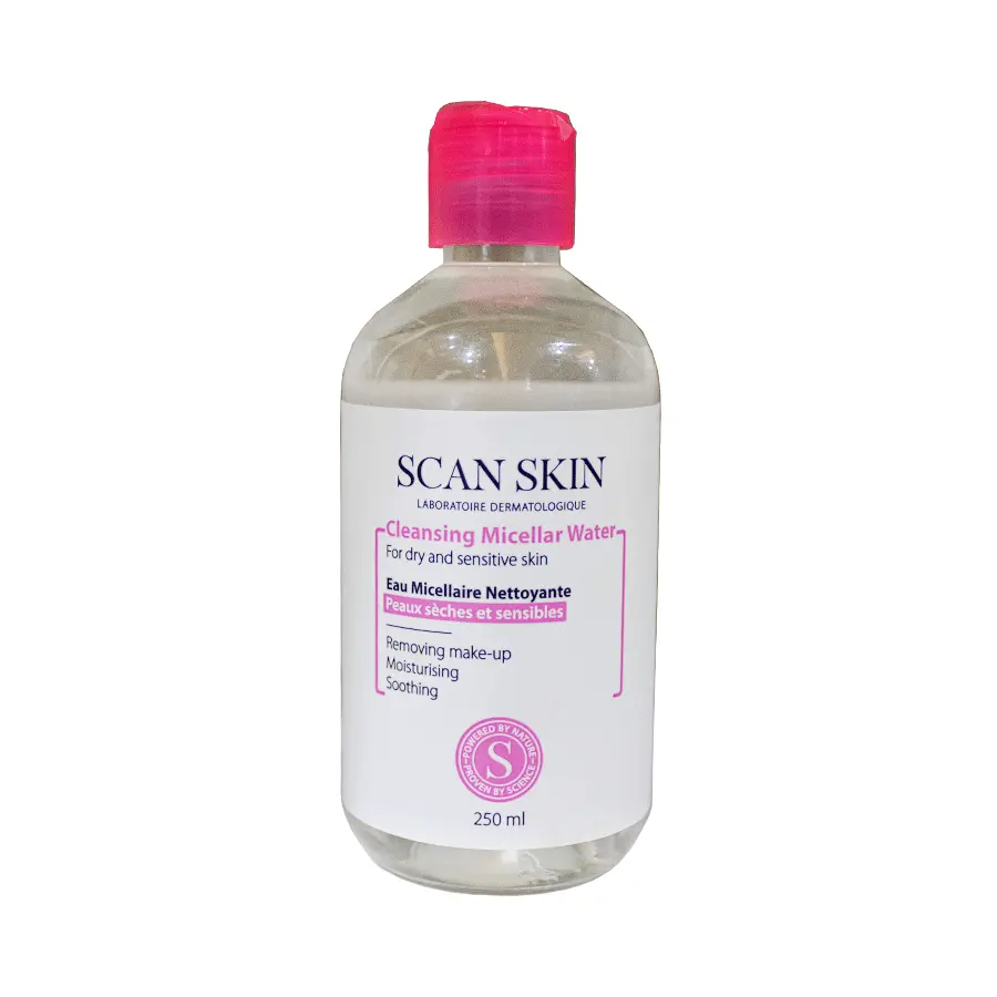 محلول پاک کننده آرایش مناسب پوست های خشک و حساس اسکن اسکین - cuh