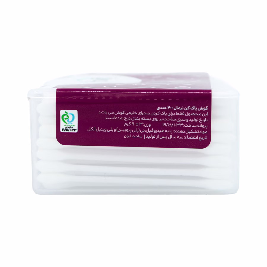 گوش پاک کن مکعبی پنبه ریز 200 عدد