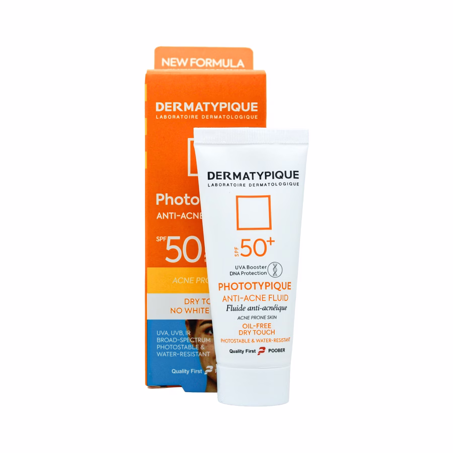ضد آفتاب فلوئید بی رنگ پوست چرب و دارای جوش SPF50 درماتیپیک 50 میلی لیتر 4