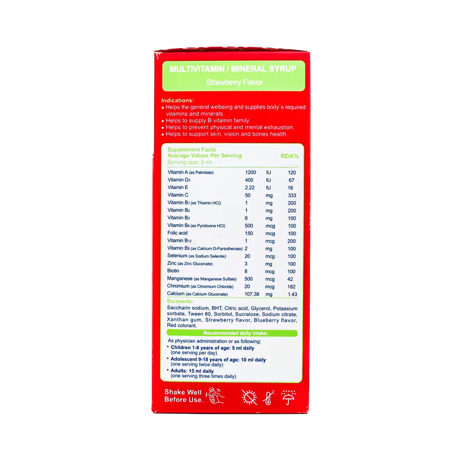 شربت مولتی ویتامین مینرال لیکو مولتی ابیان فارمد 250 میلی لیتر 1