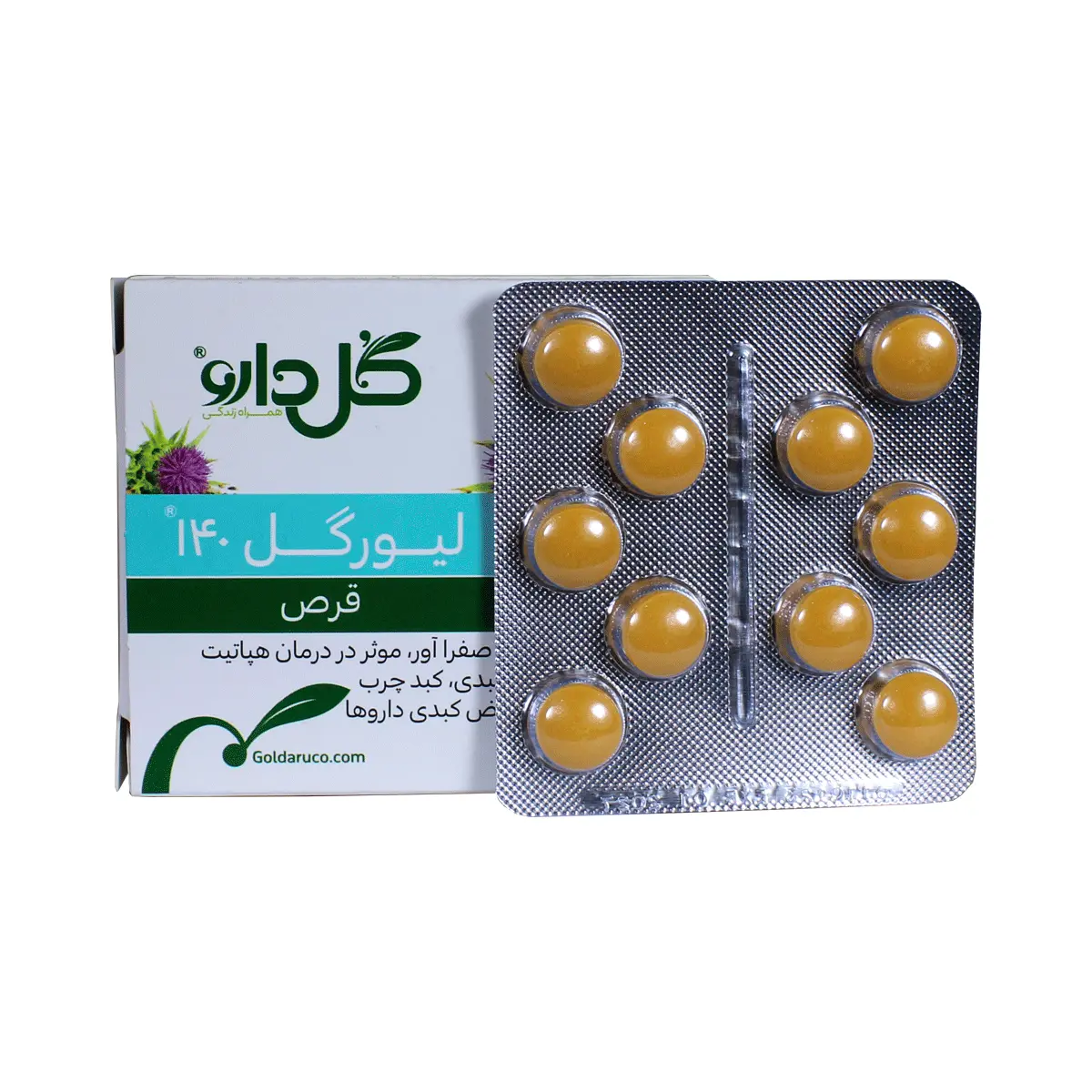 قرص روکشدار لیورگل 140 میلی گرم 30 عددی 1