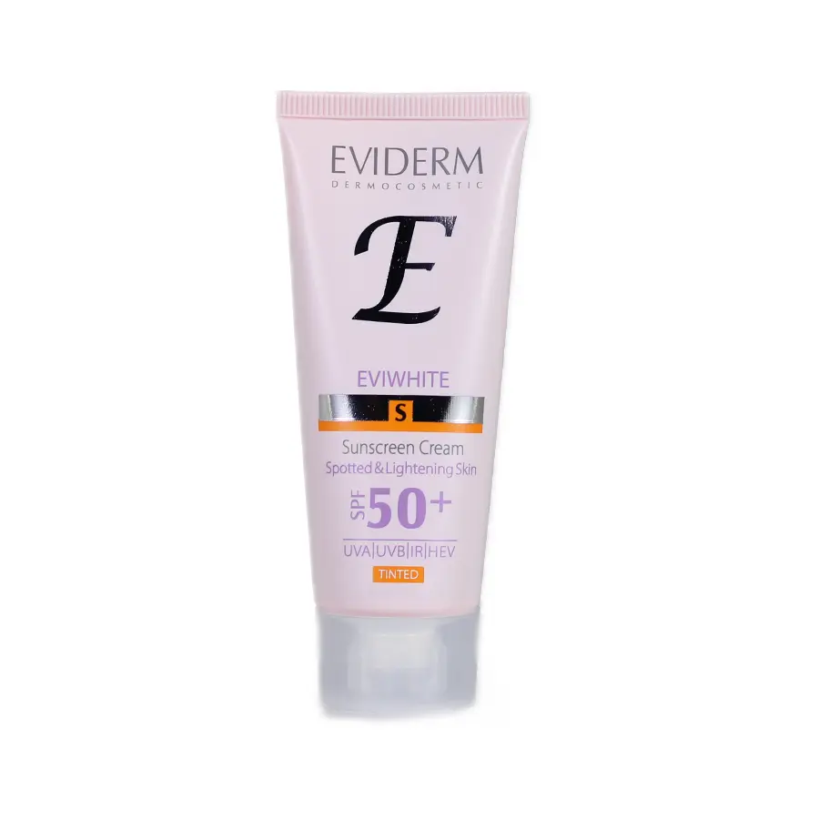 کرم ضد آفتاب رنگی روشن کننده اوی وایت اس اویدرم spf50 مناسب پوست های دارای لک 40 میلی لیتر 1