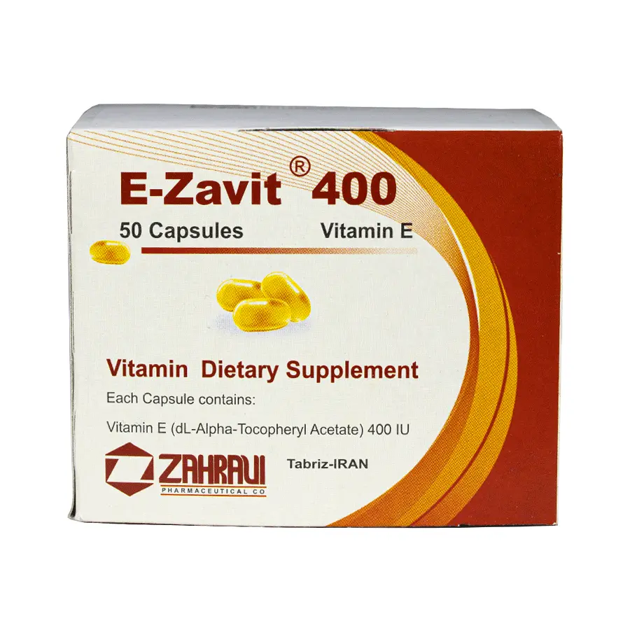 کپسول ژلاتینی ای-زاویت 400 زهراوی 50 عددی 2