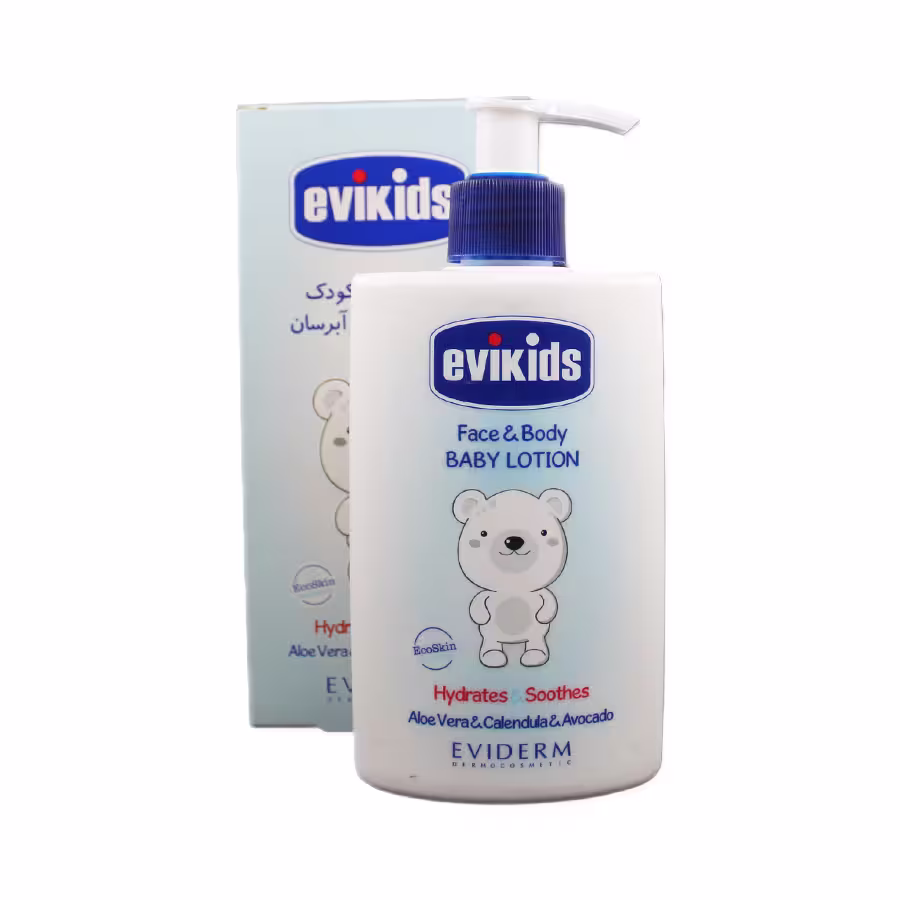 لوسیون بدن کودک مرطوب کننده و آبرسان اویکیدز 200 میلی لیتر 2