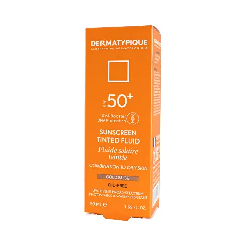 ضد آفتاب رنگی بژطلایی پوست چرب SPF50 درماتیپیک 50 میلی لیتر