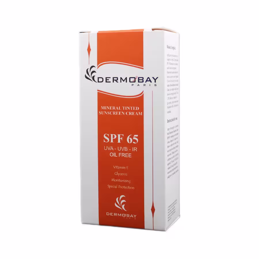 کرم ضدآفتاب رنگی مینرال SPF65 فاقد چربی درموبای 50 میلی لیتر