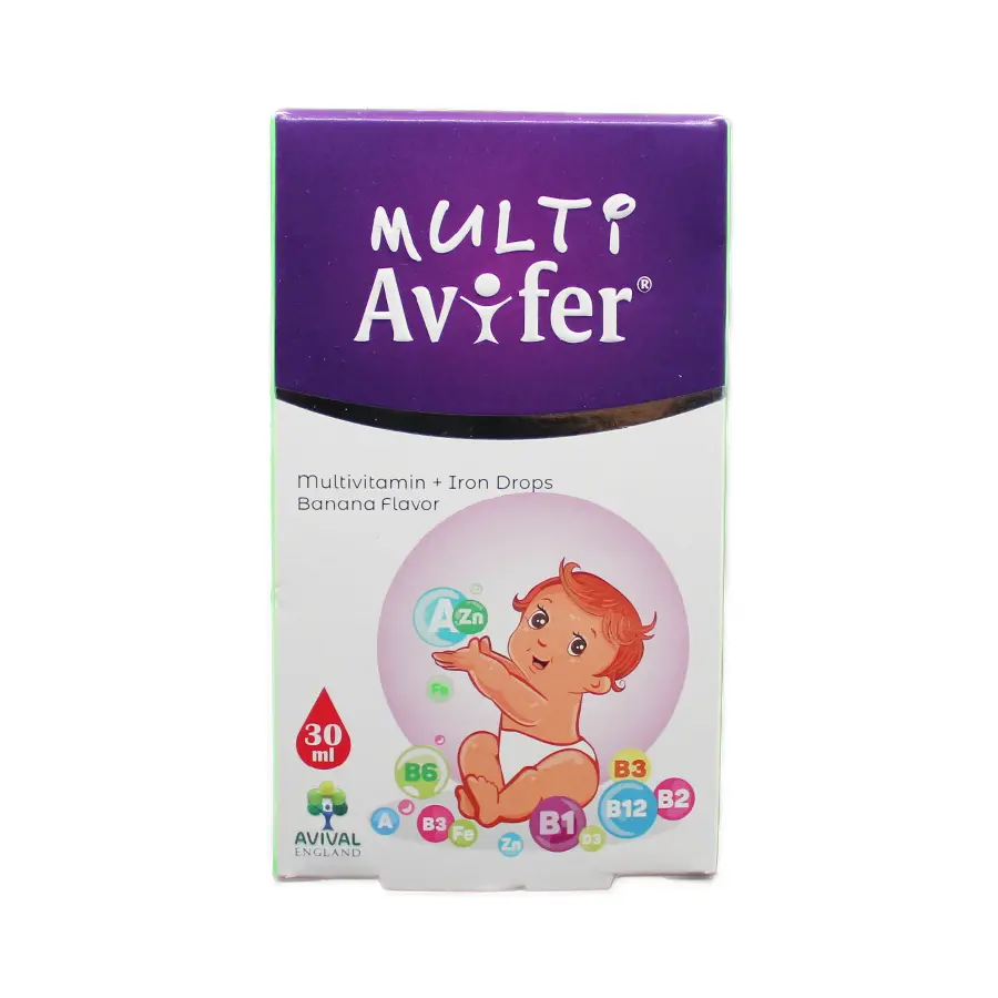 قطره خوراکی مولتی آویفر آویوال با طعم موز 30 میلی لیتر 2