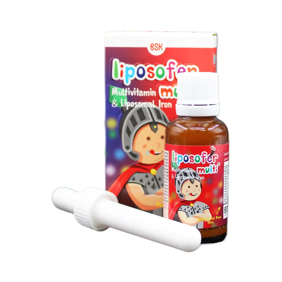 قطره خوراکی لیپوزوفر مولتی بی اس کی با طعم تافی 30 میلی لیتر 1