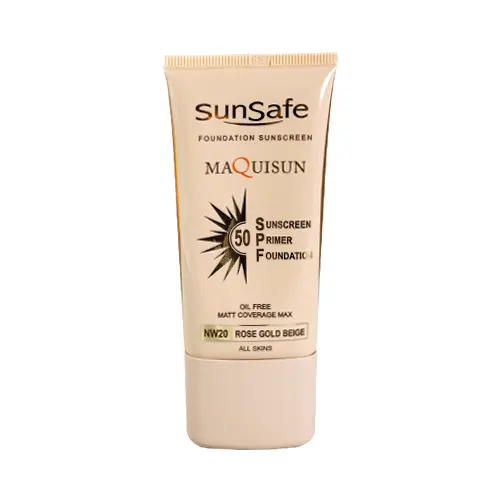 ضدآفتاب کرم پودری مکیسان NW20 سان سیف SPF50 بژ رزگلد 40 گرم 3