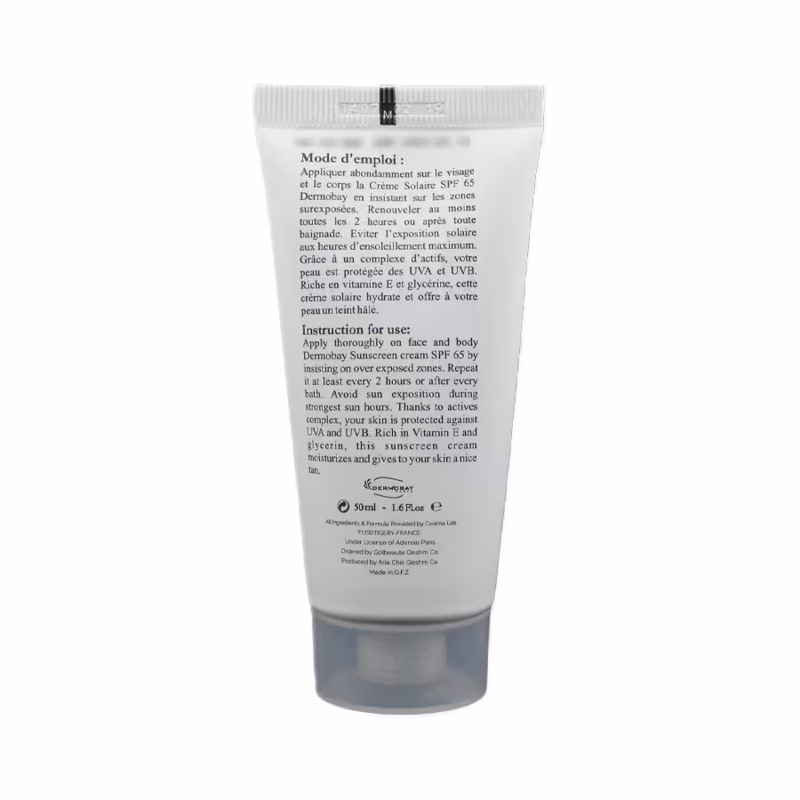 کرم ضدآفتاب رنگی مینرال SPF65 فاقد چربی درموبای 50 میلی لیتر 1
